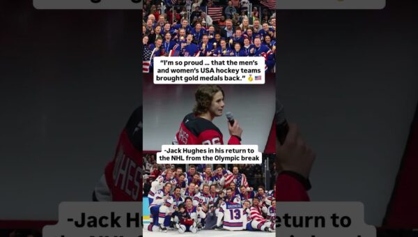 Hughes Hails Gold Medal Glory for USA Hockey