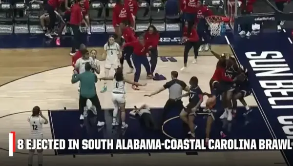 Brawl Erupts: Referee Downed, 8 Ejected in South Alabama-Coastal Carolina Clash