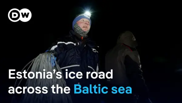 Estonia’s 17km Ice Road Reopens, Connecting Islands