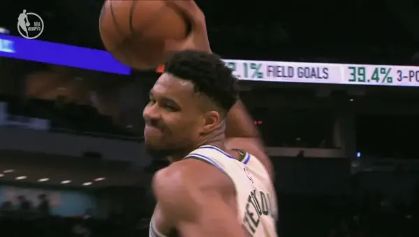 Giannis Ejected After Frustrated Toss in 18-Point Hawks Rout