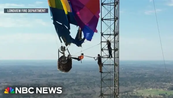 Hot Air Balloon Crash: Rescuers Save 2 From Cell Tower Perch