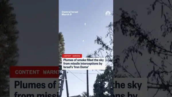 Iron Dome Intercepts Missiles, Blazing Skies Over Israel