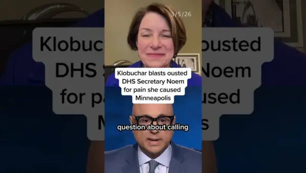 Klobuchar Slams Ex-DHS Chief Noem Over Minneapolis “Pain”