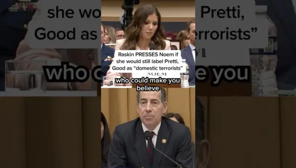 Raskin Demands Answers on Noem’s ‘Domestic Terrorist’ Label