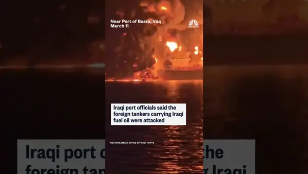 Tankers Ablaze After Strikes in Iraqi Waters