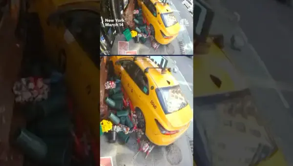 Taxi Loses Control, Strikes Two Pedestrians in NYC