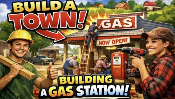 Town Expands: Gas Station, Homes, and Factory Arrive!