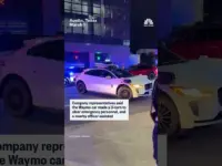 Waymo Robotaxi Blocks Traffic During Austin Mass Shooting