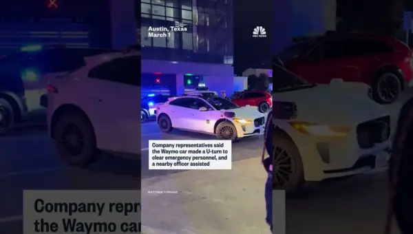 Waymo Robotaxi Blocks Traffic During Austin Mass Shooting
