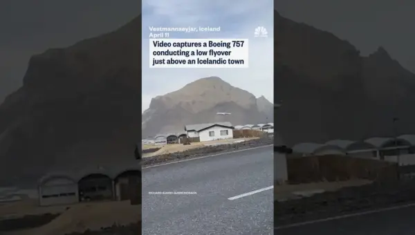 Boeing 757 Stuns Iceland Town With Daring Low Flyover