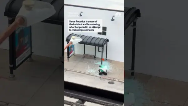 Delivery Robot Smashes Through Bus Shelter in Viral Video