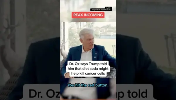 Dr. Oz Claims Trump Believes Diet Soda Fights Cancer