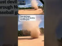 Dust Devil Disrupts NC Baseball Game, Sends Players Scrambling