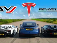 Electric Powerhouse Dominates Supercars in Thrilling Drag Race