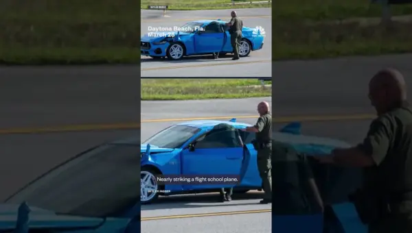 Florida Man Crashes Mustang Through Airport Gate, Chases Plane