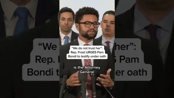 Frost Demands Pam Bondi Testimony Over Epstein Probe Trust Issues