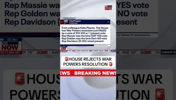 House Rejects War Powers Resolution on Iran