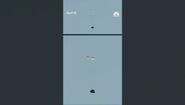 Orion Capsule Safely Deploys Parachutes for Splashdown