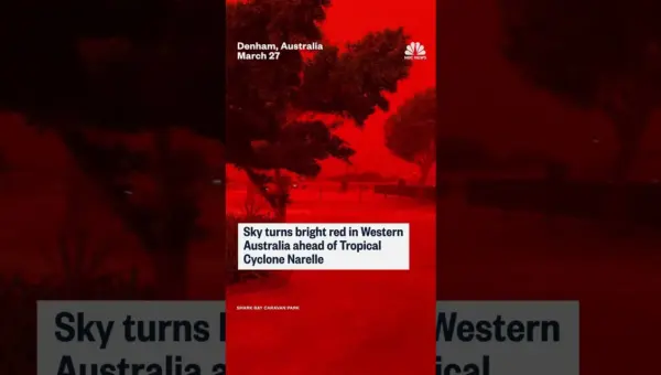 Red Sky Over WA: Cyclone Narelle Approaches