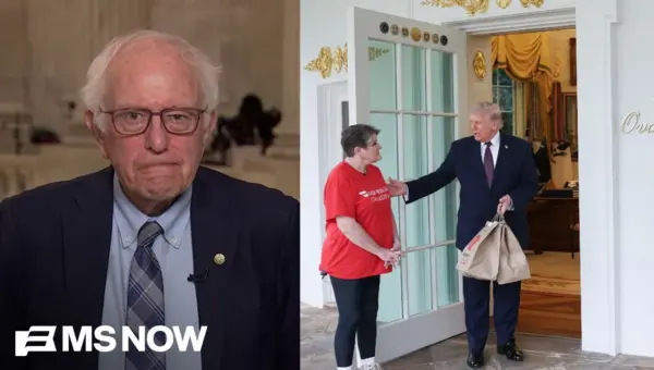Sanders Slams Trump’s DoorDash Stunt Amid War and Economic Woes