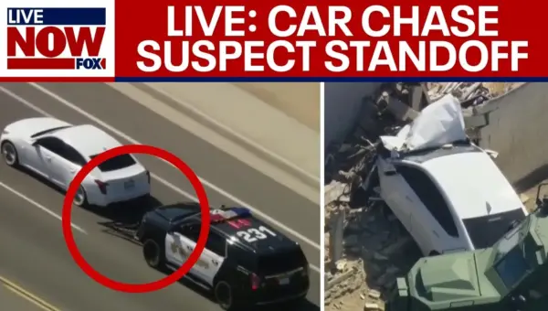 SoCal Standoff: Driver Ignores Police, Crashes Into Wall