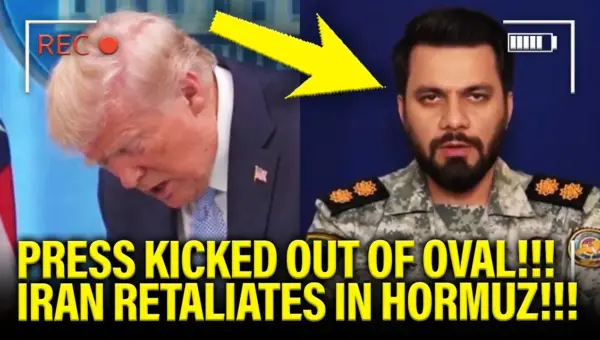 Trump Kicks Press Out Amid Iran Strait Crisis