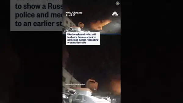 Ukraine Releases Video of Alleged Russian Strike on Responders