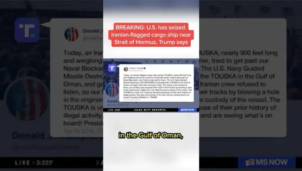 US Navy Seizes Iranian Ship Near Hormuz Strait