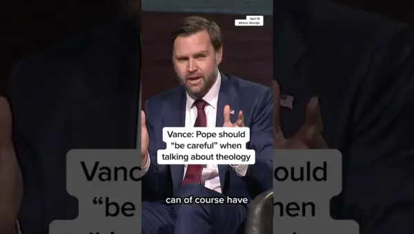 Vance Clashes with Pope Over ‘Wielding the Sword’