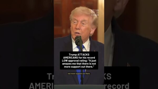 Trump Blames Americans for Low Approval Ratings